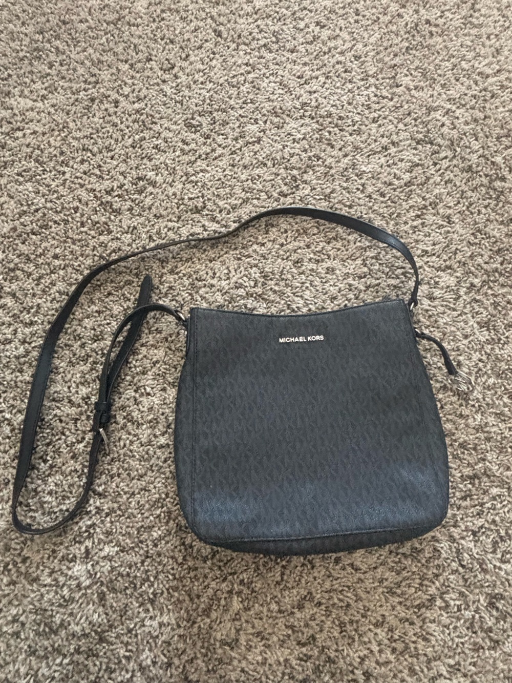 Michael Kors Black Signature Crossbody Messenger Bag